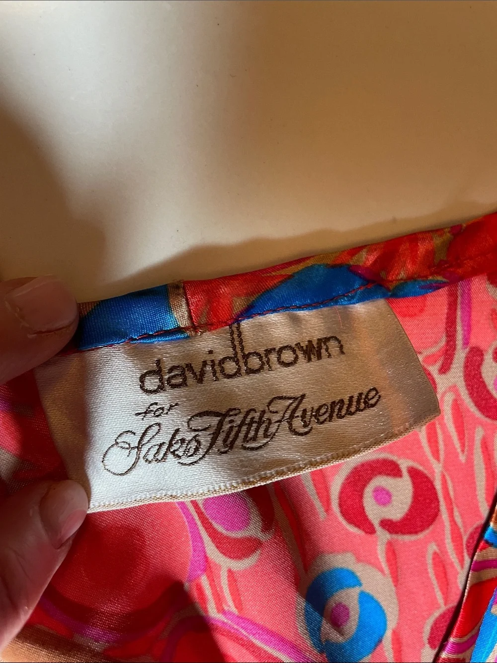 Vintage David Brown for Saks Fifth Avenue Caftan *needs repair - Picture 2 of 10